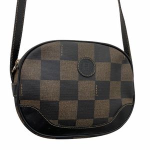 Fendi Vintage Canvas & Leather Logo Crossbody